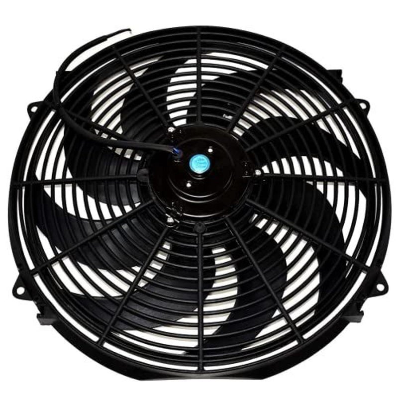 A-Team Performance Radiator Electric Cooling Fan - Electric Radiator Fan Kit for Cars - Reversible Push-Pull Assembly, 3000 CFM - Thermostat & Mounting Kit - 16 in, 12V, 8-Blade - Image 1